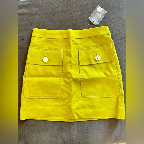 Jcrew Patch Pocket Skirt in Stretch Linen
